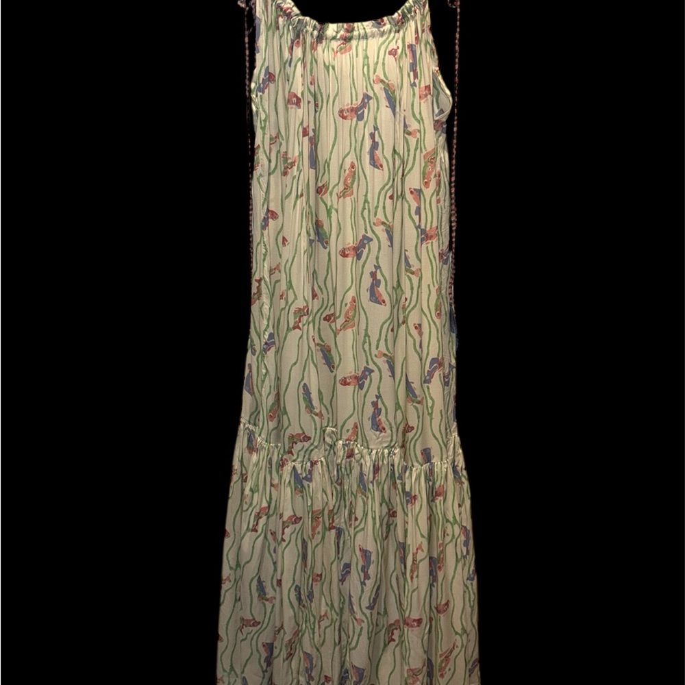 Natalie Martin Jerusha Maxi Dress in Pisces Fish Print - Size M